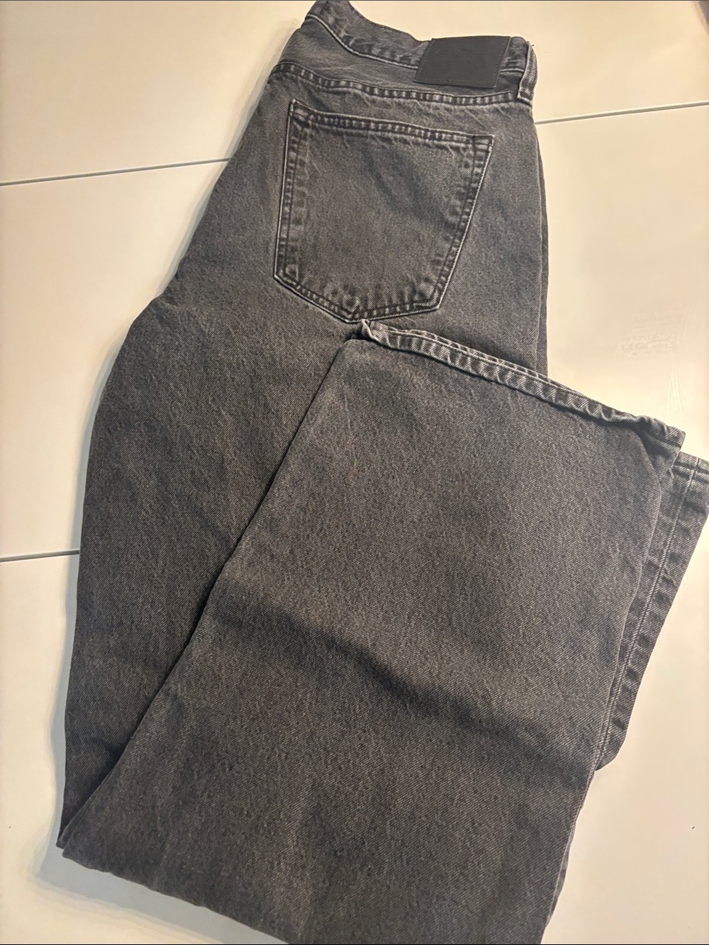 Abercrombie & Fitch Straight Leg Jeans - Washed Charcoal